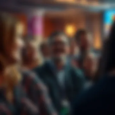 Dynamic fundraising event with enthusiastic participants