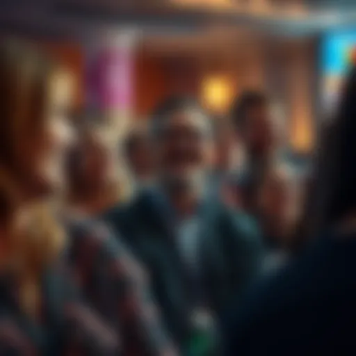 Engaged Participants at Fundraising Event Dynamic fundraising event with enthusiastic participants