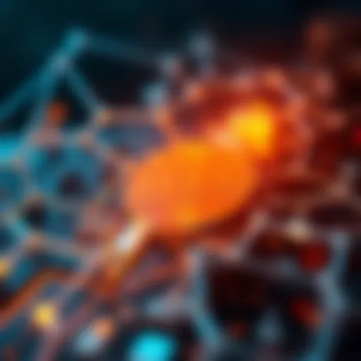 An abstract representation of blockchain technology