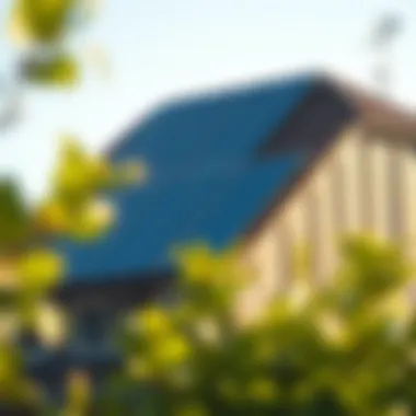 A solar panel installation on a residential rooftop