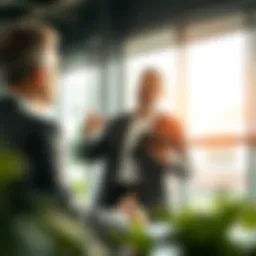 Realtor negotiating terms with clients