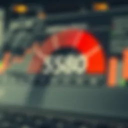 Abstract representation of credit score metrics