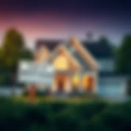 Illustration of a house with a mortgage sign