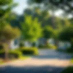 A serene park community showcasing lush greenery and tranquil surroundings.