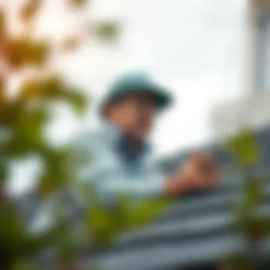 Roof Inspection Insights An inspector examining a roof for damages