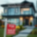 Modern Home for Sale A modern home with a for sale sign