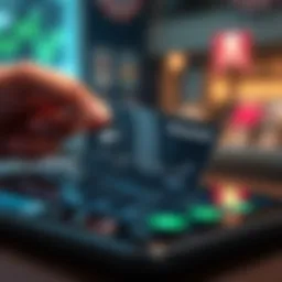 Credit card on a digital device
