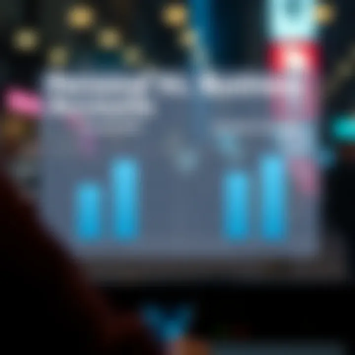 Comparison chart of personal and business Venmo accounts