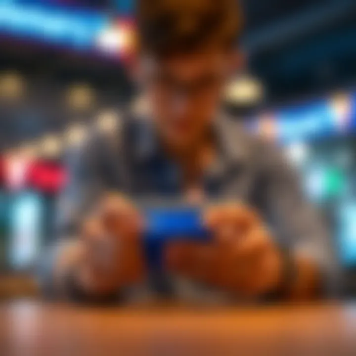 User accessing Venmo on a smartphone